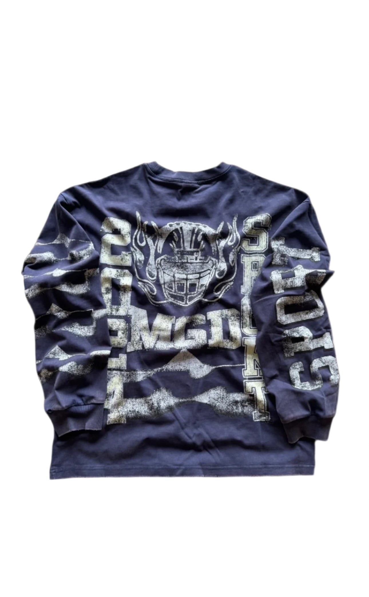 MGD DISTRESSED NAVY LONGSLEEVE